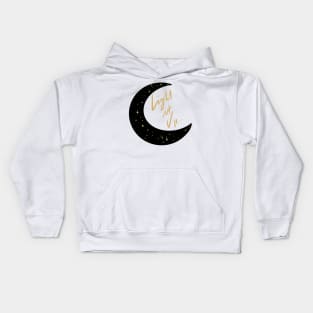 Crescent City Quote Light It Up - Black and Gold Kids Hoodie